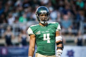 Kyle Lewis has been Cal Poly's home run threat from the backfield this year. By Owen Main