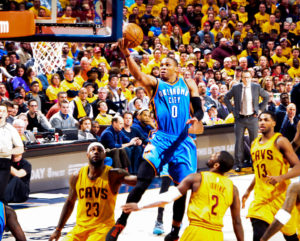 Russell Westbrook is flat-out putting on a show this season. By Erik Drost from United States (Russell Westbrook) [CC BY 2.0 (http://creativecommons.org/licenses/by/2.0)], via Wikimedia Commons